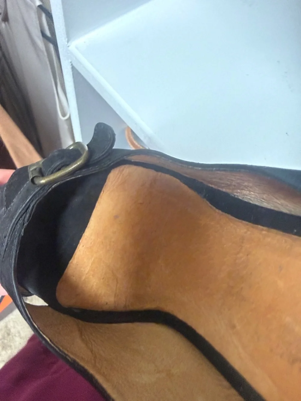 Michael Kors Black Suede Open-Toe Platform Wedges with Buckle - Picture 16 of 16